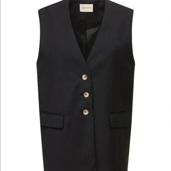 Loulou Studio Black Vest - Picture 3 of 11